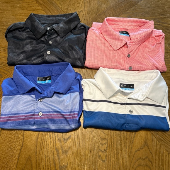 4 PGA TOUR GOLF SHIRTS MEDIUM - Picture 1 of 9